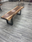 Handcrafted Walnut Bench