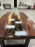 Handcrafted Willow Acacia Epoxy coffee and bullet coffee table