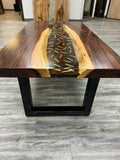 Handcrafted Willow Acacia Epoxy coffee and bullet coffee table