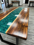 Handcrafted Curly Willow Acacia Epoxy Desk