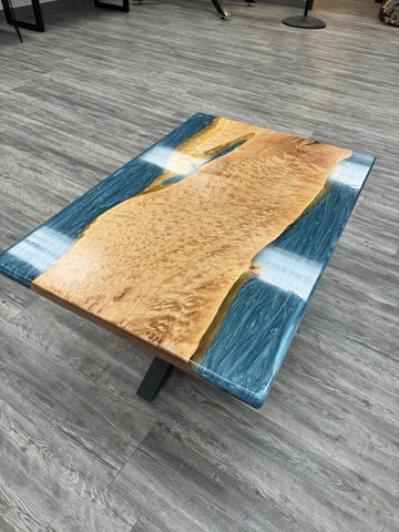 Handcrafted Quilted Maple Coffee Table