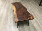 Handcrafted Wood Walnut Coffee Table Furniture