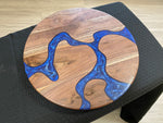 Walnut Resin Inlayed Lazy Susan