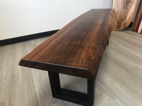 Handcrafted Walnut Wood Bench / Coffee Table Furniture