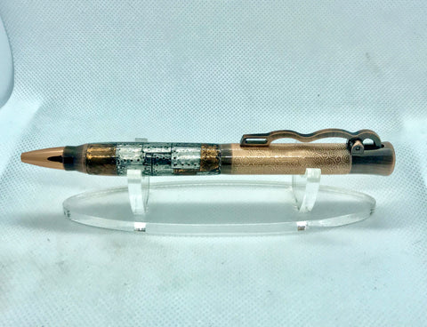 Handcrafted Lever Action Pen - Steampunk on Antique Copper Pen