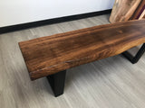 Handcrafted Walnut Wood Bench / Coffee Table Furniture