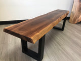 Handcrafted Walnut Wood Bench / Coffee Table Furniture