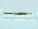 Handcrafted Pen with burl wood and black and white resin