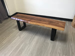 Handcrafted Walnut Wood Bench / Coffee Table Furniture