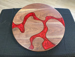 Walnut Resin Inlayed Lazy Susan