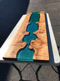 Handcrafted Resin Coffee River Table Furniture