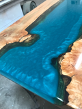 Handcrafted Resin Coffee River Table Furniture