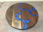 Walnut Resin Inlayed Lazy Susan